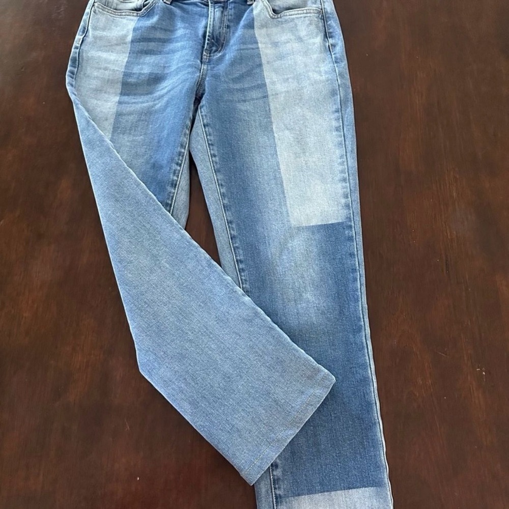 J. Mclaughlin Blue Patchwork Jeans. - image 5